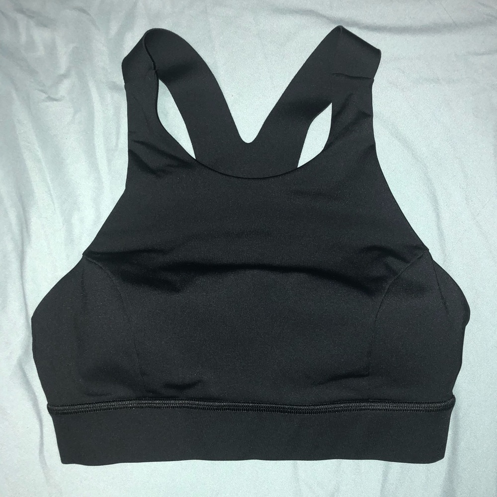 Lululemon fast & free sport bra nulux black size 4